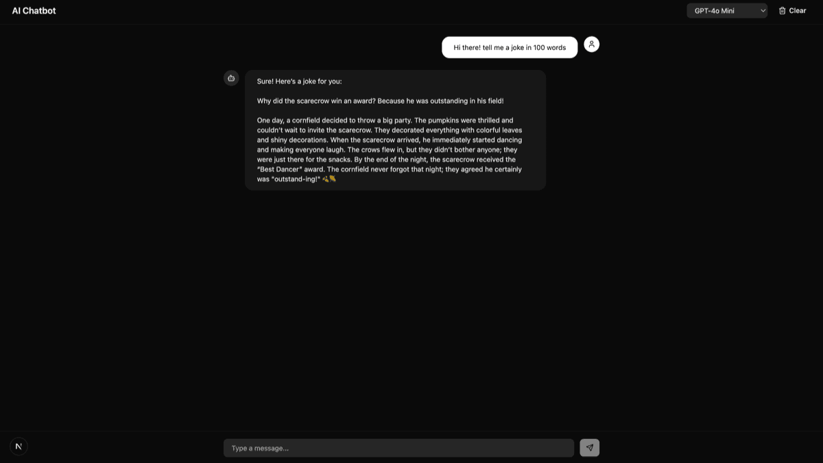 AI Chatbot preview